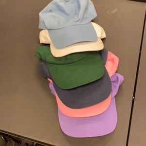 Bundle of 6 unstructured twill ball caps